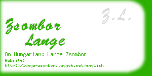 zsombor lange business card